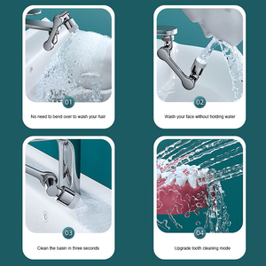 SANIPRO Badezimmer zubehör Universal 1080 Roboterarm Schwenk gewinde bohrer Verlängerung Bubbler Adapter Waschbecken Wasserhahn Extender Belüfter - Product Image 6
