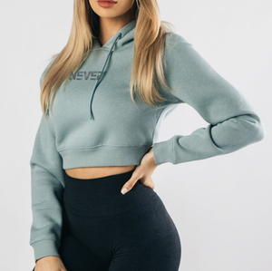 55 Cotton 45 Polyester Fleece Cropped Sweatshirts Women Hoodies Wholesale 