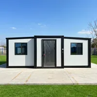 Maison conteneur modulaire extensible à double aile, mini-maison pour jardin, idéale pour la retraite