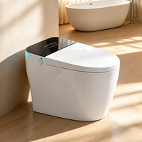 Toilette intelligente moderne sans contact, monobloc, avec bidet à chasse automatique et capteur au pied, pour la vente en gros en Amérique du Nord