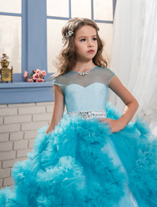 Magnifiques robes de bal en tulle de luxe à dos en V pour filles de 2 à 12 ans - Product Image 4