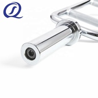 Barre d'haltères carrée chromée pour triceps SQ OB34, 34 pouces, pour musculation, diamètre de la manchette 50 mm, 10 kg, universelle, vente en gros