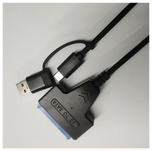 2 in 1 USB 3.0 Type C TO <span class=keywords><strong>SATA</strong></span> 22 PIN <span class=keywords><strong>สาย</strong></span>สำหรับฮาร์ดไดรฟ์ภายนอก2.5 "SSD <span class=keywords><strong>HDD</strong></span> อะแดปเตอร์ดิสก์อุปกรณ์อิเล็กทรอนิกส์ - Product Image 2