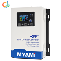 Contrôleur de charge solaire à bas prix, entrée PV max 150V, sortie 12V/24V/48V, 30A 60A 100A avec écran LCD pour système solaire hors réseau
