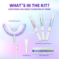 Kits de blanchiment dentaire intelligents avec chargement USB pour Android et iPhone, blanchiment dentaire professionnel à LED bleue froide