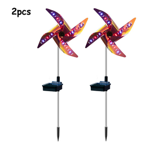 Lampes de Patio à énergie <span class=keywords><strong>solaire</strong></span>, <span class=keywords><strong>moulin</strong></span> à <span class=keywords><strong>vent</strong></span> d'extérieur 4 feuilles, lumière rotative Led paysage, lampe de <span class=keywords><strong>jardin</strong></span> <span class=keywords><strong>solaire</strong></span> étanche - Product Image 3