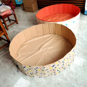 สระว่ายน้ำเป่าลมทรงกลม 120*30 ซม. ทำจาก PVC สำหรับเด็กเล่นกลางแจ้งที่บ้าน - Product Image 2