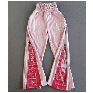 <span class=keywords><strong>Pantalones</strong></span> unisex de estilo americano, de corte holgado, con estampado de nicho, doble cintura, estilo hip-hop, de pierna ancha, con temática oscura y a la moda. - Product Image 3
