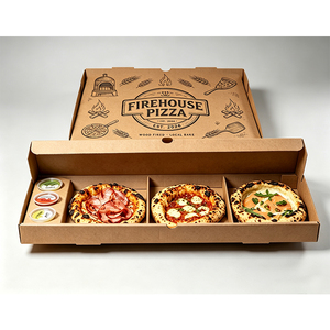 Caja de Pizza Personalizada de 3 Compartimentos, Empaque de Cartón de Grado Alimenticio para Mini Pizzas, Cajas para Llevar - Product Image 5