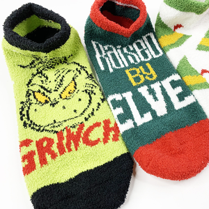<span class=keywords><strong>Calcetines</strong></span> tobilleros navideños para parejas, novedad de 2023, venta al por mayor, creativos, terciopelo Coral, dibujos animados, <span class=keywords><strong>Grinch</strong></span>, regalo - Product Image 4