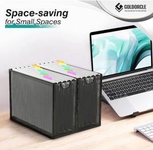 Mesh <b>File</b> Holder Desk Wire Folding Document <b>Organizer</b> Multi-Functional Storage Rack for Magazines <b>Files</b> Office Home Study Room - Product Image 3