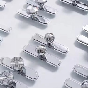 Modern Chrome <strong>Silver</strong> Brass Cabinet <strong>Knobs</strong> for Furniture Kitchen Handles Contemporary Wardrobe Dresser <strong>Drawer</strong> Hardware Bar - Product Image 1