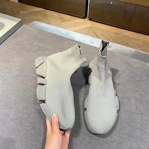 <strong>Black</strong> High Top Women Socks Shoes Sneakers Breathable <strong>Paris</strong> Style Couples Casual Sports Shoes Comfy Platform Sock Sneakers Men - Product Image 2