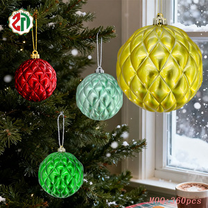 All Kinds of Colors <strong>Christmas</strong> Electroplated Ball Ornaments Sets 6 Pieces Bright Shatterproof Hanging Balls for Tree Decor - Product Image 1