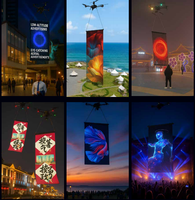 Écran LED volant magique P25, drone avec batterie rechargeable, contrôle par application mobile, écran LED volant avec spectacle de drones