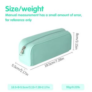 Trousse de Toilette Écologique avec Fermeture Éclair, Résistante à l'Eau, Grande Pochette à Crayons en Silicone pour Enfants - Product Image 2