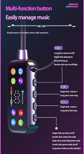 BL370 <span class=keywords><strong>Casque</strong></span> Sans Fil Sportif et Extérieur à Tour de Cou, <span class=keywords><strong>Anti</strong></span>-Perte, Écran LED, Style Magnétique, pour Karaoké et Chant en Direct - Product Image 6