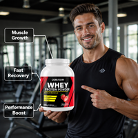 Poudre de Protéine de Lactosérum Instantanée à la Fraise OEM/ODM 2lb pour Adultes – Croissance Musculaire, Récupération, Endurance, Énergie et Soutien Sportif
