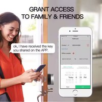TTLOCK TUYA Wifi Serrure à cylindre intelligente d'empreinte digitale pour la maison Moteur automatique intelligent en aluminium de style NUKI pour cylindre