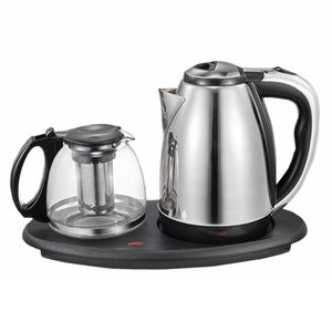 Bouilloire Électrique Sans Fil en Acier Inoxydable 1200W avec Théière en Verre de 1,2 Litres – Nouveauté Populaire et Très Vendue à l'International - Product Image 1