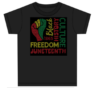Transfer Termoadesivi con Stampa di Strass per Abbigliamento a tema Juneteenth e Storia Afroamericana - Product Image 1