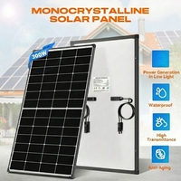 Panneau solaire mono 300W, module photovoltaïque haute efficacité pour balcon, alimentation de secours domestique, camping, système hors réseau