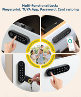Serrure de tiroir intelligente à empreintes digitales Qidots, multifonction, serrure de casier numérique avec déverrouillage par application téléphonique