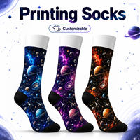 Chaussettes personnalisées imprimées pour hommes, motif imprimé numérique, chaussettes décontractées, chaussettes habillées, séchage rapide, antibactériennes, chaussettes unisexes pour hommes
