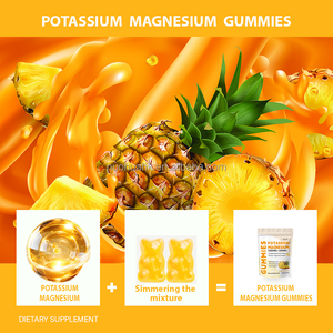 Custom Printed Potassium Magnesium Vitamin D Gummies Stand Up <b>Pouch</b> Zipper Top Supplement Packaging Bag - Product Image 4
