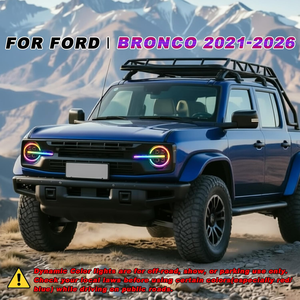 Conjunto de Faros Delanteros Plug and Play con Luces Intermitentes para <span class=keywords><strong>Ford</strong></span> <span class=keywords><strong>Bronco</strong></span> 6.ª Generación 2021-2026 con Luces de Giro RGB+W DRL LHD, L+R - Product Image 5