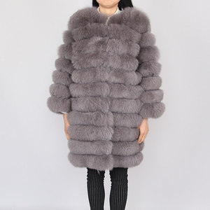 معطف شتوي طويل للنساء من فرو الثعلب الطبيعي عالي الجودة YY1603 - Product Image 1