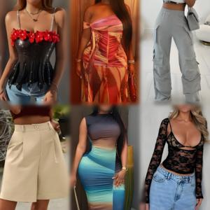 Wholesale Women's Clothing <b>Mixed</b> Style Inventory Dresses, T-shirts, Small Shirts, Pants, Skirts Inventory Randomly Shipped - Product Image 1