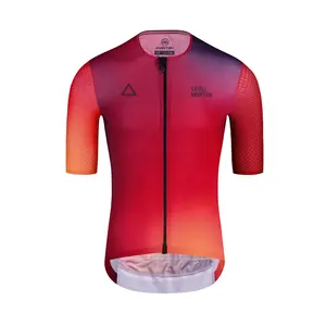 Wholesale cycling clothing men custom stylish sportswear outdoor team cycling short sleeve bike jersey