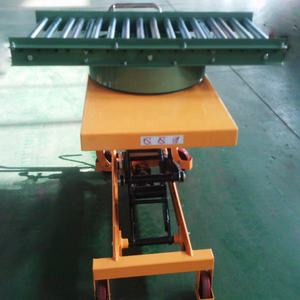 हाइड्रोलिक उठाने रोलर कन्वेयर मैनुअल हाइड्रोलिक उठाने तालिका ट्राली - Product Image 3