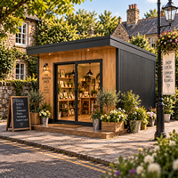 Kiosque de Rue Préfabriqué pour Petites Entreprises au Royaume-Uni, Kiosque Commercial Modulaire Moderne avec Intérieur Personnalisé, Installation Rapide et Aménagement Flexible