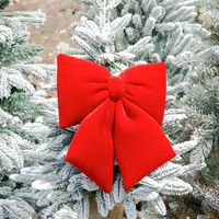 SHUANG YUAN Fabrik Großhandel Weihnachten ROT Bogen Samt Drei dimensionale Bogen Home Party Urlaub Ornament Weihnachts baum Dekoration
