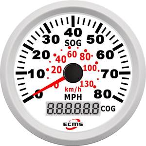 Analog GPS Speedometer 80MPH 85mm for Yacht Boat RV and Car Conversion <b>Speed</b> <b>Measuring</b> <b>Instrument</b> - Product Image 3