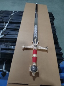 Vintage Knights Templar Sword Scabbard Forte <strong>Lilley</strong> Columbus Ohio Golden Masonic Sword Royal - Product Image 3