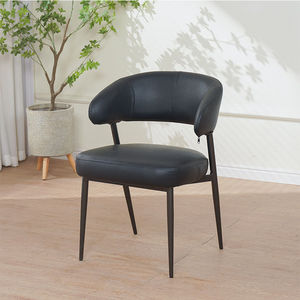 Modern Leather Dining Chair With <b>Backrest</b> For Dining Room Adult Use - Product Image 3