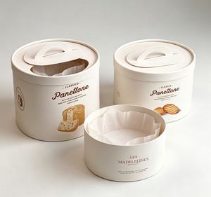 Biodegradable Round Paper Cylinder Custom Size for Basque Cheesecake Bakery Cake & <b>Sweet</b> Treat <b>Packaging</b> - Product Image 3