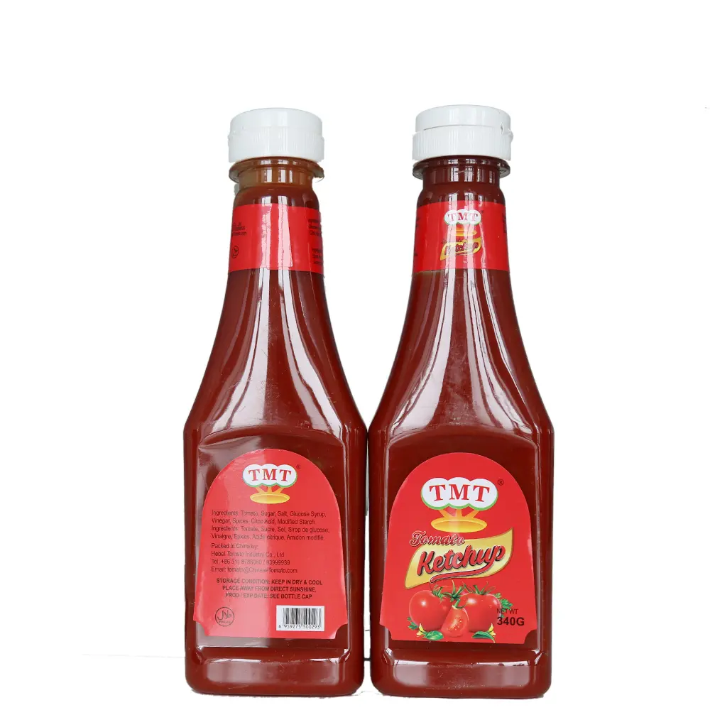 Italiano Botella Tomate Ketchup y al por mayor en tamaños 340g y 5kg