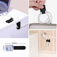 Kit de Gestión de Cables de Escritorio Reutilizable de 204 Piezas, Organizador de Cables de Plástico y Clips para Cables Eléctricos para el Hogar y la Oficina