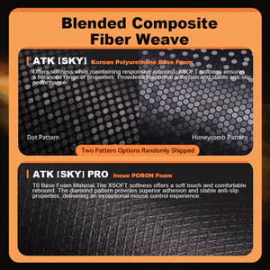Tapis de souris de jeu Work ATK Sky Pro FPS 490*420*4mm, douceur XSOFT personnalisée, bord encastré, anti-frisottis, antidérapant, en fibres mélangées - Product Image 6