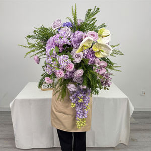 Boules de fleurs artificielles réalistes en soie DKB, décoration de mariage, pivoines et roses faites à la main, grandes tailles, centres de table, fête, maison - Product Image 6