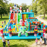 Château gonflable carré de grande taille avec toboggan, nouveau château gonflable pour enfants, aire de jeux pour les jardins et les zones panoramiques
