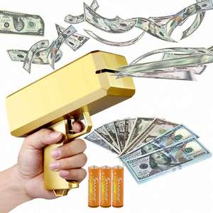 Pistola de Dinero Personalizada Toysrunner Gold Spray Machine, Lanza Billetes, Cañón de Dinero, Lluvia de Dinero, Pistola de Dinero de Plástico ABS para Niños, Juguete para Exteriores - Product Image 1