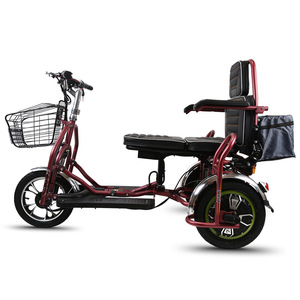 <span class=keywords><strong>Tricycle</strong></span> électrique pliable Elite 48V 350W 20Ah 20km/h avec frein à pied, 3 modes, en acier haute teneur en carbone, pour seniors, courses et livraison - Product Image 2