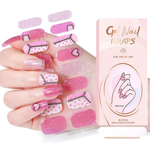 Kits de Uñas Postizas de Lujo con Purpurina Navideña de Alta Calidad, Diseño 3D de Santa Claus y Copos de Nieve, Gran Venta - Product Image 1