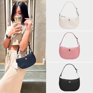 Sac fourre-tout mini en nylon pour femme Lulu's Home, fermeture éclair, décoration lettres, doux, petite taille, pour le travail, tendance printemps 2025 - Product Image 1
