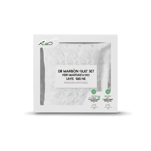 Juego de Edredón Moderno Db, Blanco, Tamaño Queen, Geométrico, de Algodón, para Hotel, Masaje - Product Image 1